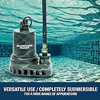 Vista 6 de Superior Pump 91570 Bomba sumergible termoplástica de utilidad de 3300 GPH, 1/2 HP con cable de 10 pies