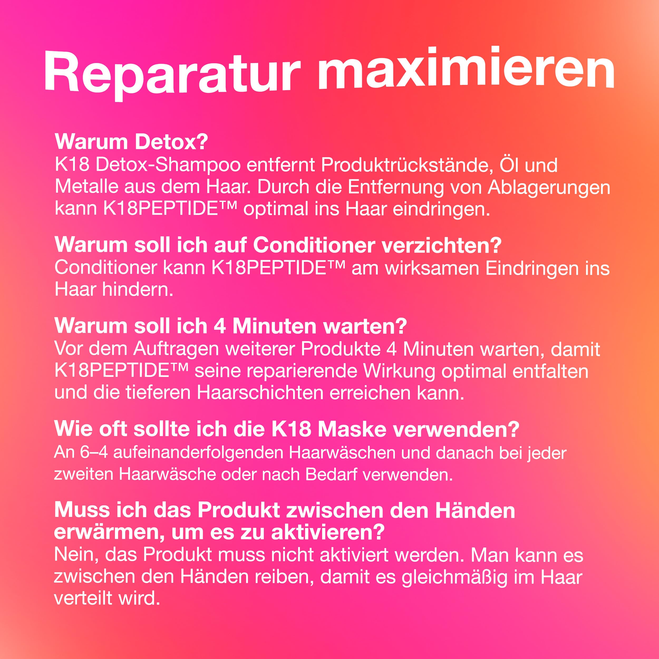K18 Leave-In Repair Haarmaske