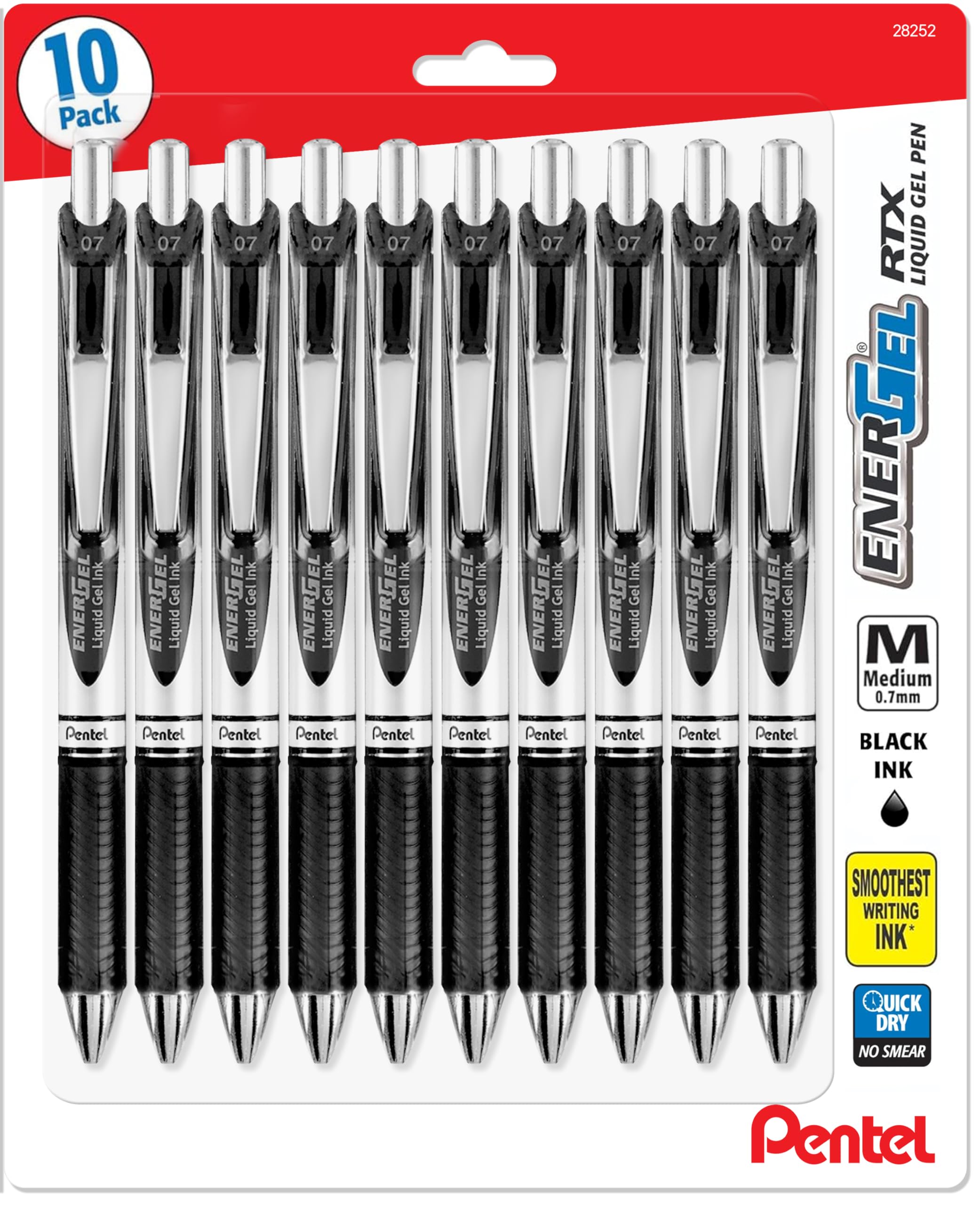 Amazon.com: Pentel Energel 0.7 mm RTX Retractable Black Ink Pens