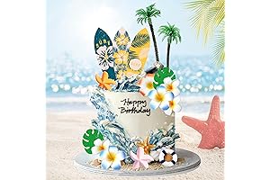 Hawaiian Cake Topper - Surf's Up Birthday Celebration on the Beach