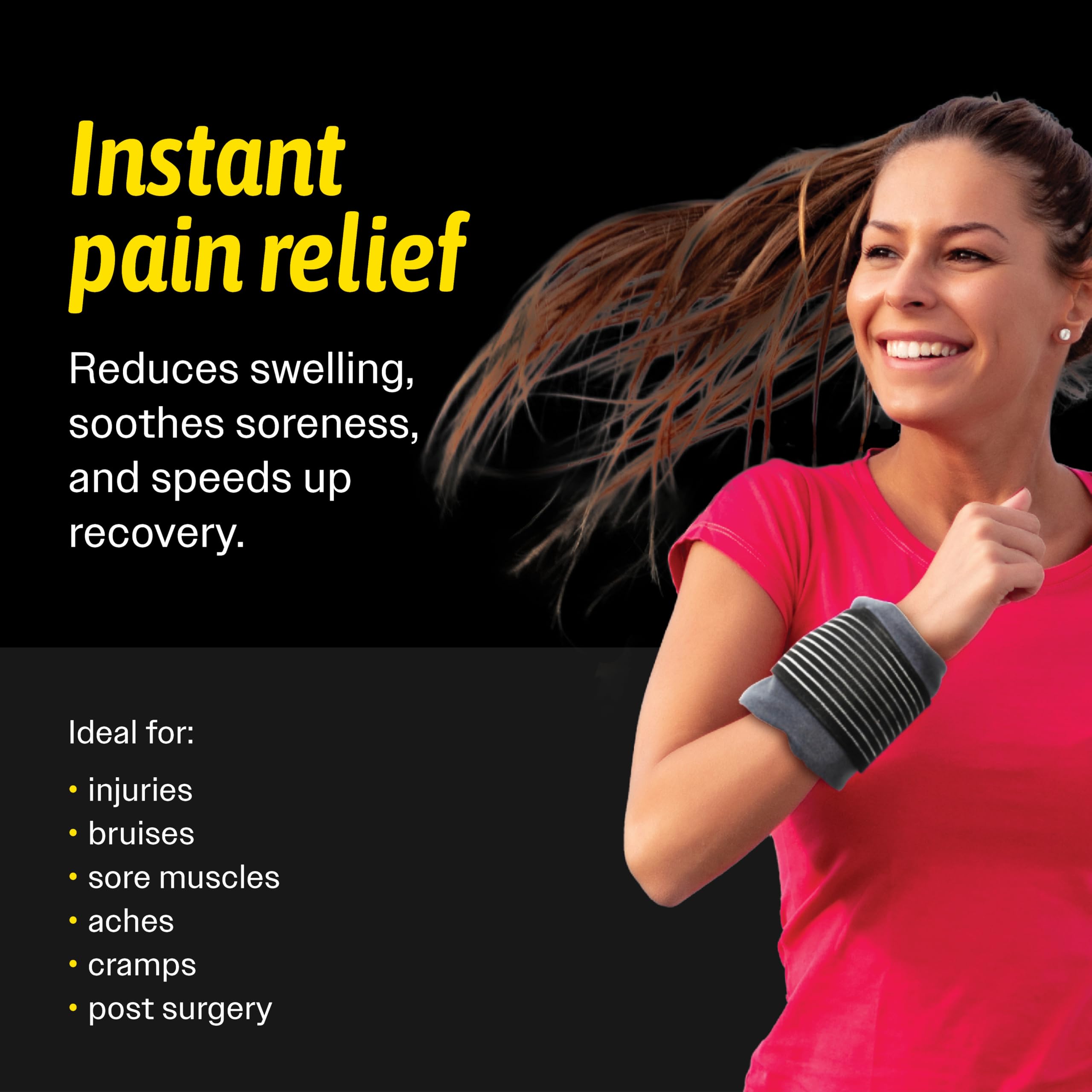 Sport Temp 3 paquetes de gel reutilizables para terapia de frío y calor, flexibles cuando se congela para lesiones, dolor en las articulaciones, cadera, hombro, espalda, rodilla, compresa ajustable