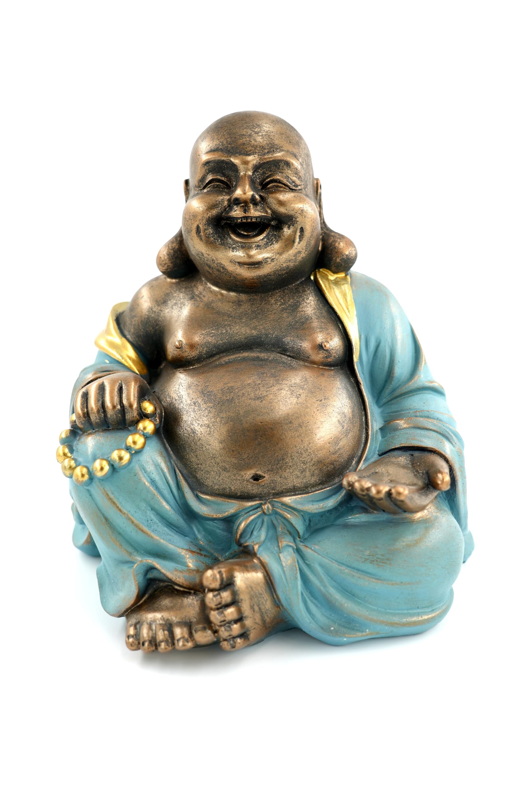 MF Lachender Buddha, Mintgrün, 23cm – Glückssymbol
