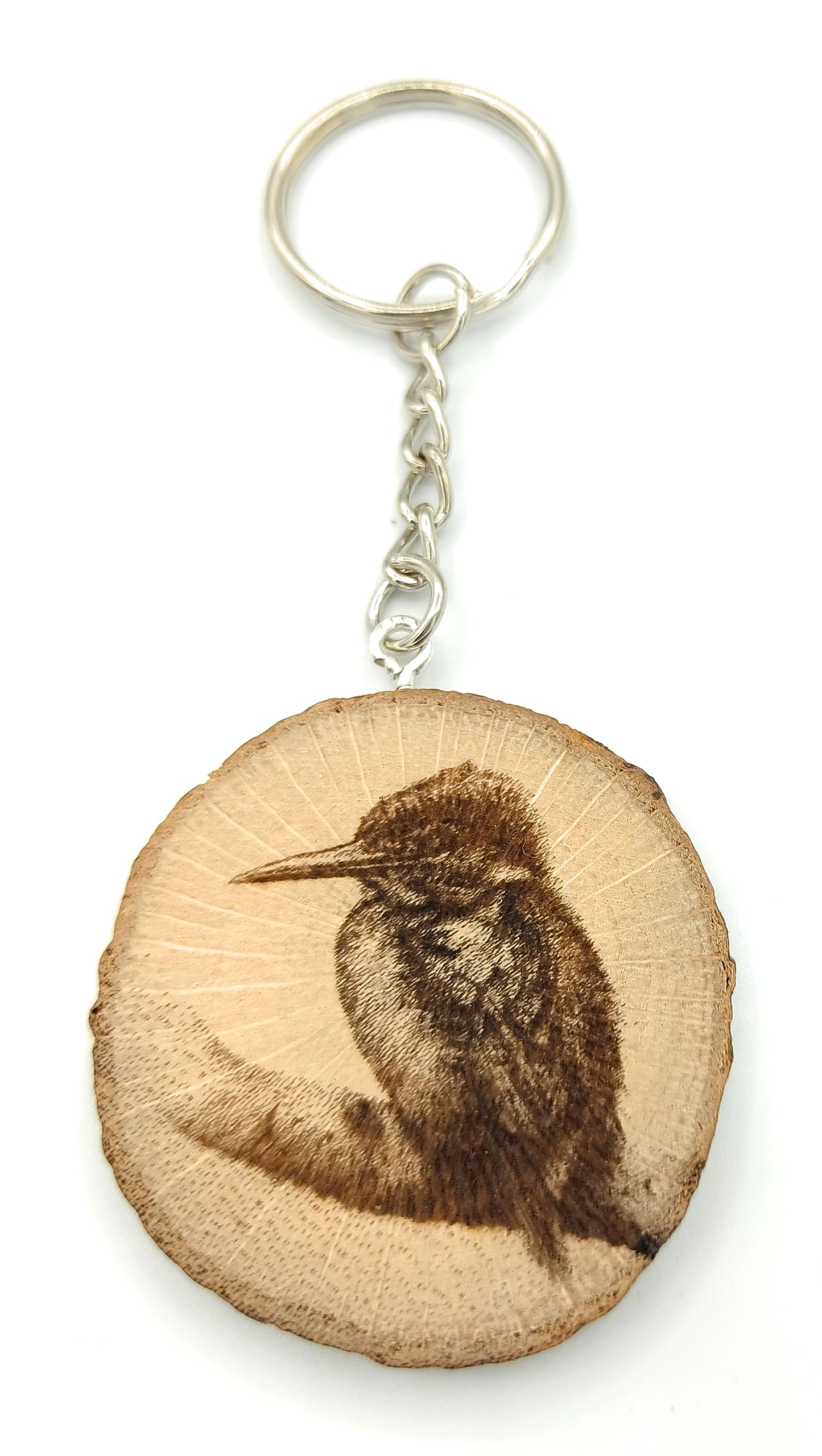 Porte-clés En Bois Cormoran - Gravure Laser, Design Naturel, Fait Main - Idée Cadeau Original Pour Amoureux Des Animaux