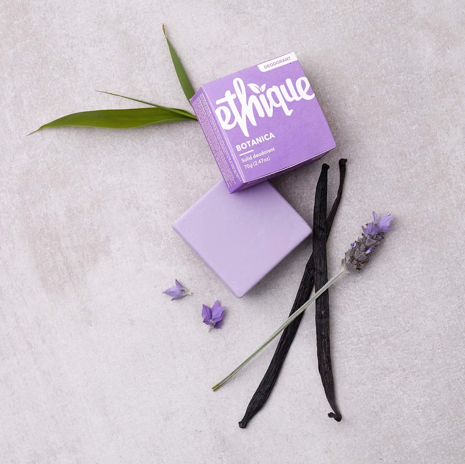 Ethique Botanica Floral Deodorant Bar for Men & Women - Aluminum-Free, Plastic-Free, Vegan, Cruelty-Free, Eco-Friendly, 2.47 oz (Pack of 1)