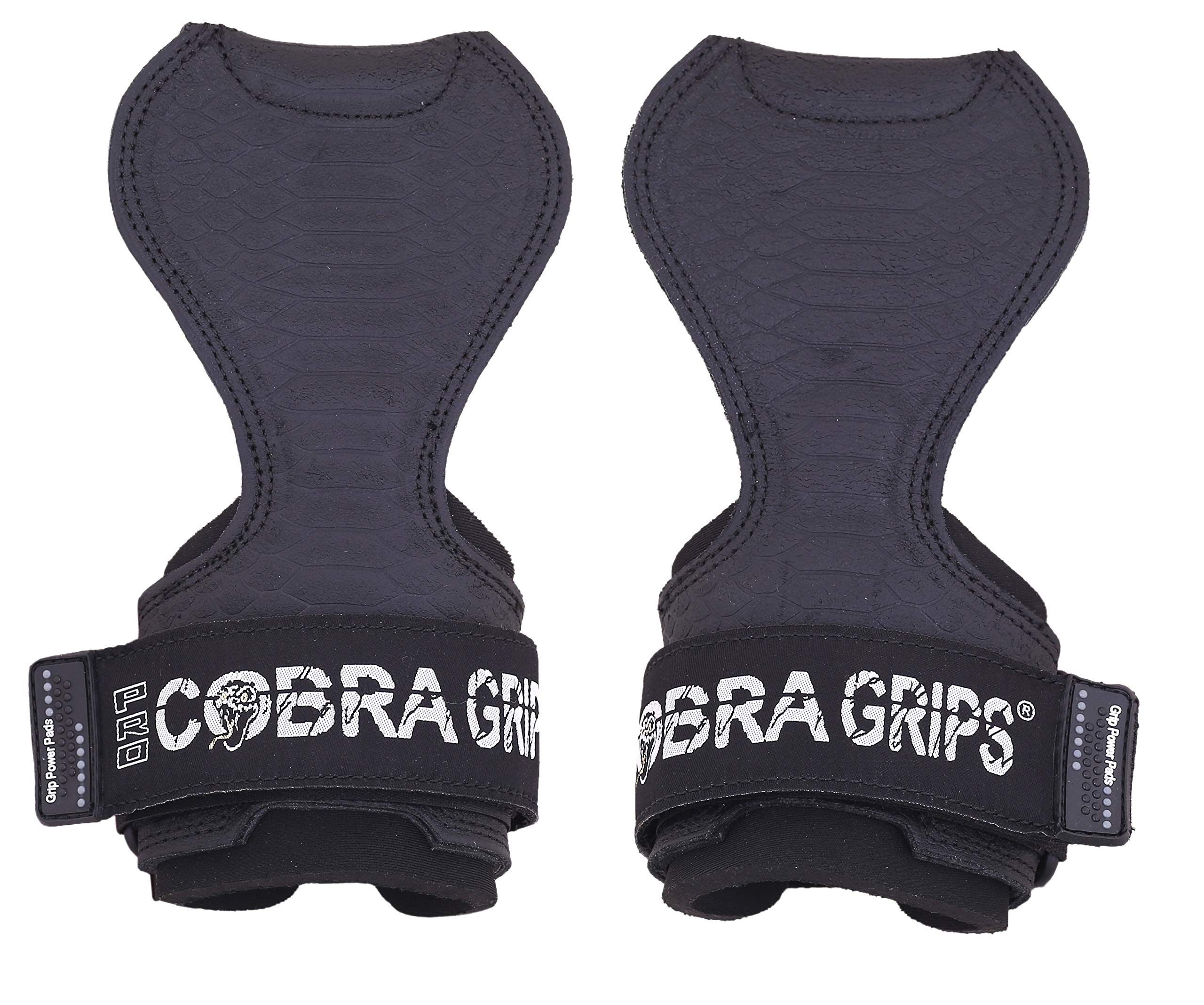 Cobra Grips Weight Lifting Gloves with Adjustable Neoprene Padded Wrist Wraps - Heavy Duty Alternative to Power Lifting Hooks for Deadlifts