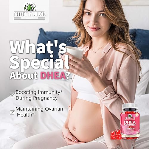 Miniatura 6 de DHEA - Gomitas de suplementos para mujeres de 50 mg | 100 mg, DHEA 100 mg gomitas con boro, inositol y magnesio, Pro-Aging, apoyo ovárico, apoyo