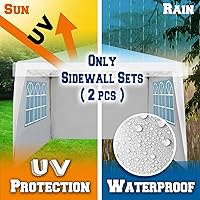 Vista 4 de BenefitUSA Paredes laterales de 10 x 6.4 pies, tamaño para tienda de campaña al aire libre, carpa de glorieta desplegable