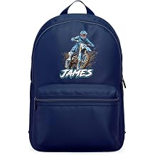 Purple Print House Personalised Dirtbike Mini Backpack For Kids Off Road Motorbikes Back To School Nursery Bag