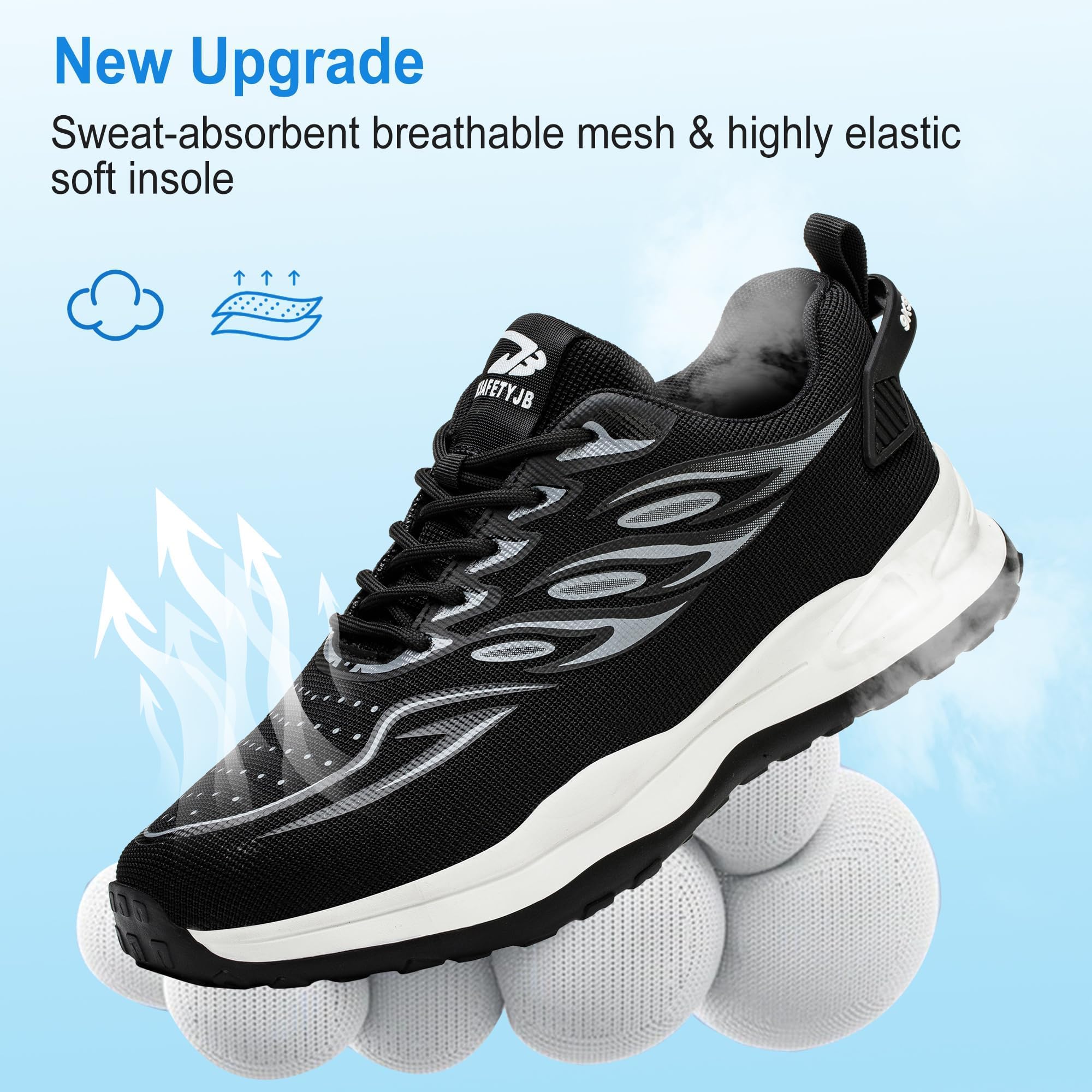 Scarpe Antinfortunistiche Uomo Donna Comode Sportive da Lavoro con Punta in Acciaio 36-46EU