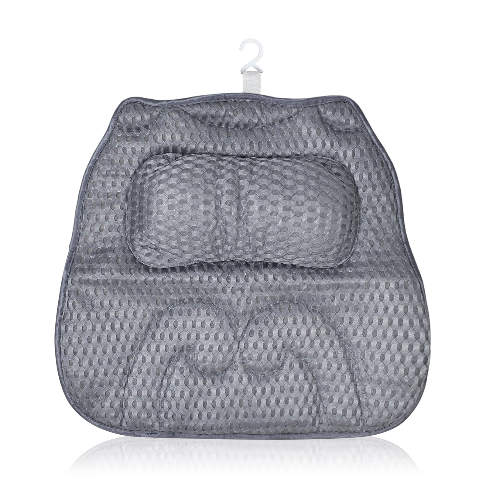 Almohada de Baño, Almohada Bañera con Ventosas Antideslizantes, Cojin de Bañera Puede Soportar la Cabeza, el Cuello,la Espalda, para SPA en Casa Bañera de Hidromasaje Gris