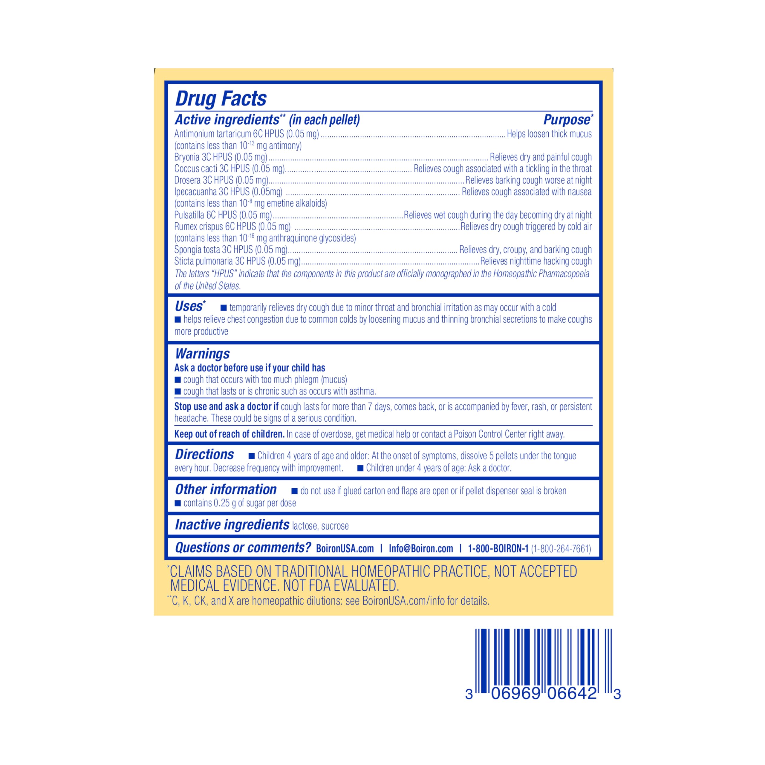 Boiron Chestal Kids Pellets for Cough and Mucus Relief, Nasal or Chest Congestion, and Sore Throat Relief - 2 Count (160 Pellets) — Amazon image 7