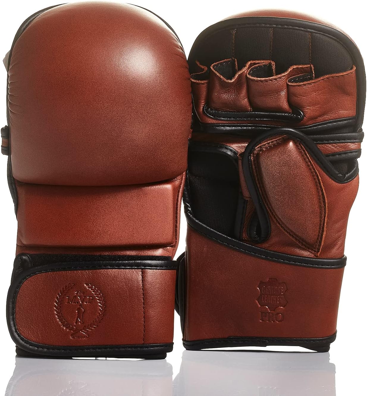 Modest Vintage Player PRO Heritage Brown Leather Hybrid MMA Gloves