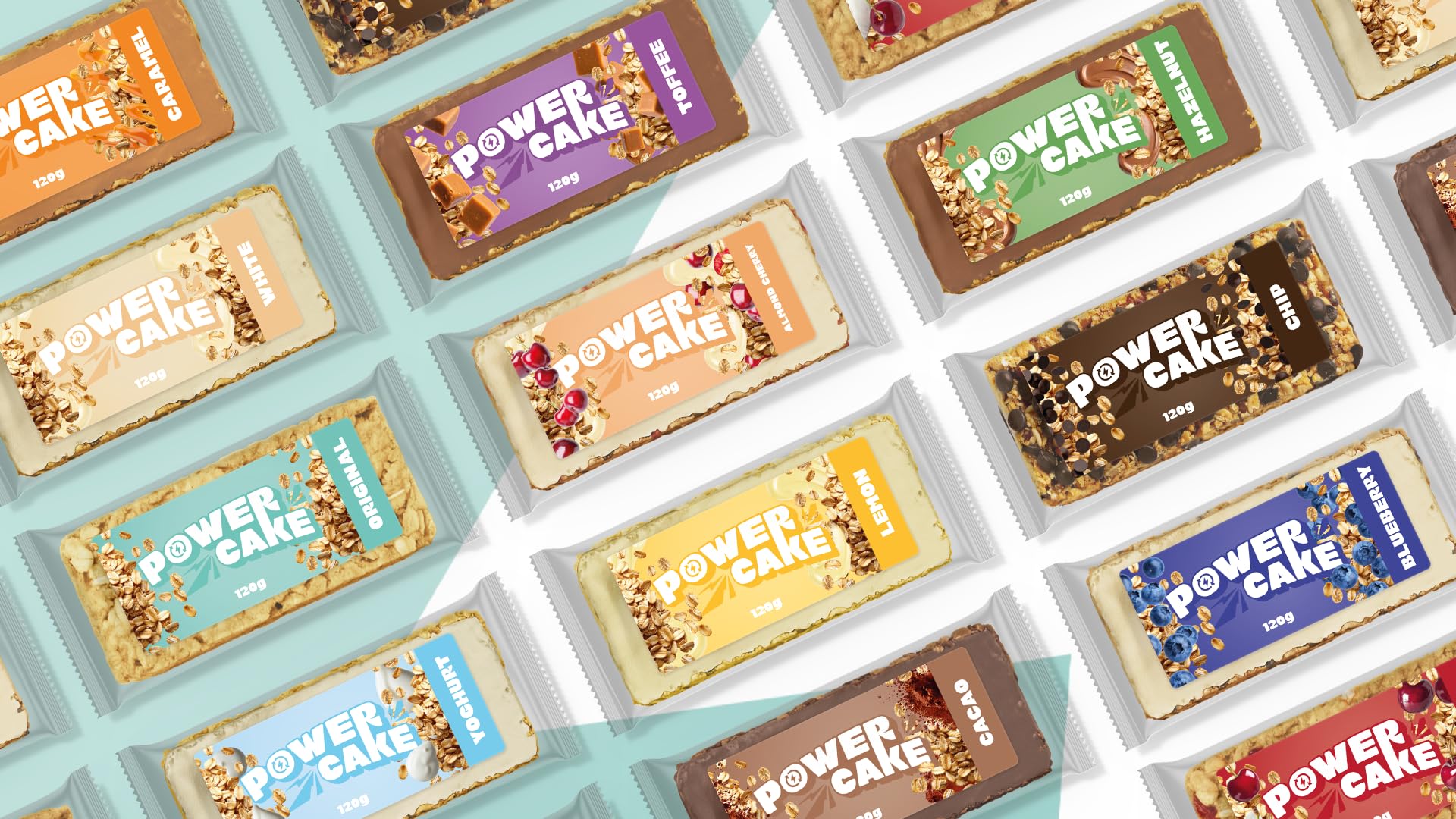 Foodtastic Power Cakes Mix Box (24 x 120g) | leckere, saftige Haferriegel | handgemachte Flapjack Energieriegel aus Haferflocken