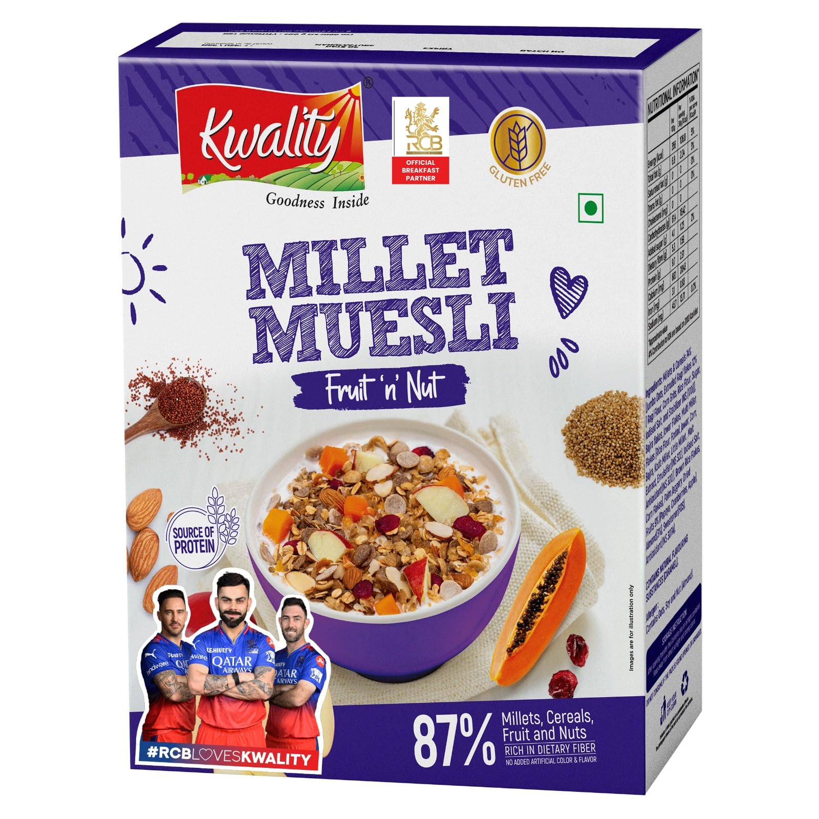 See full amazon price history chart for Kwality Millet Muesli Fruit n Nut 400g |Gluten-Free | Goodness with Whole Grains, Rich Nutrients and Fiber-Rich Delight| Enhanced by Natural Colors | Free from Preservatives or Artificial Additives Kwality Millet Muesli Fruit n Nut 400g |Gluten-Free | Goodness with Whole Grains, Rich Nutrients and Fiber-Rich Delight| Enhanced by Natural Colors | Free from Preservatives or Artificial Additives (B0CHS553QV) Amazon Price History, Amazon Price Tracker