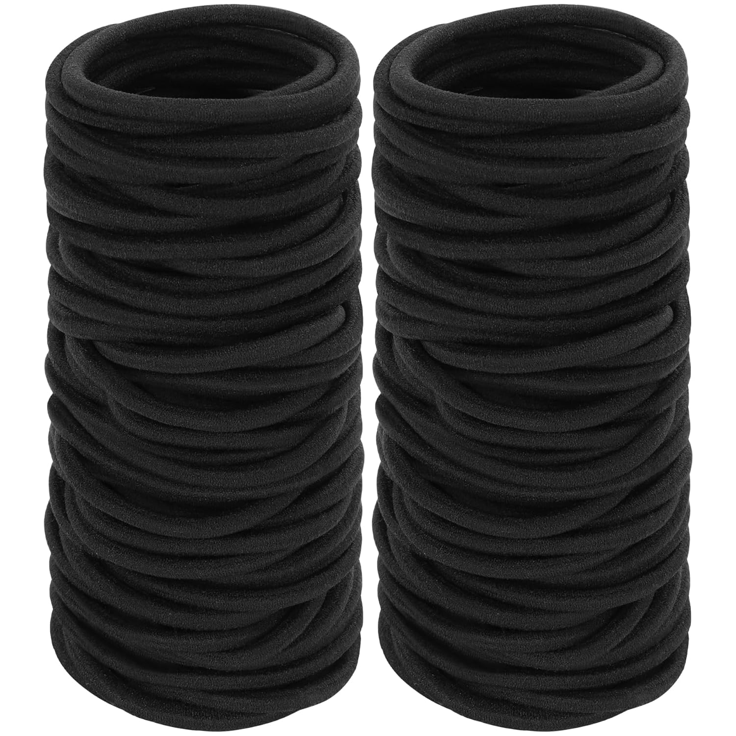 Tyfthui 200 Pcs Thick Hair NoDamage Elastic Ponytail