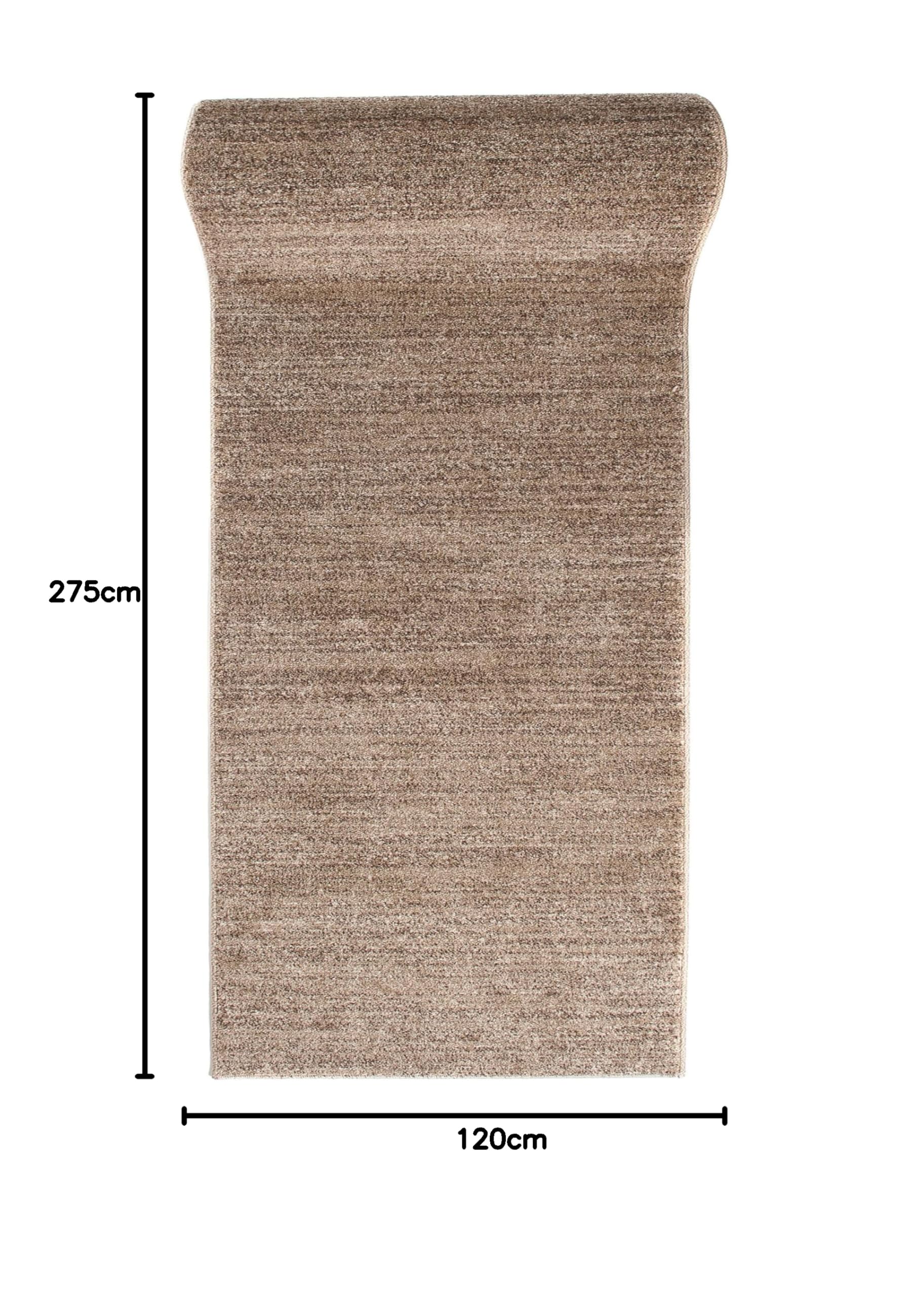 Mazovia Tapis de Couloir Couloir 120x275cm Crème Uni Doux Chauffage au Sol