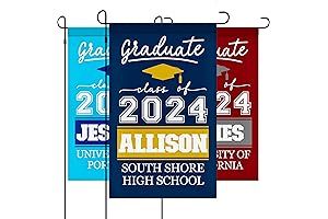 Personalized Graduation Garden Flag 2022 | Class of 2024 Outdoor Graduation Decorations
