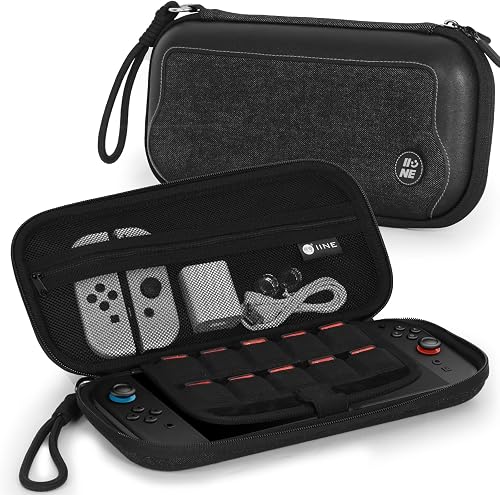 IINE Funda de transporte para consola Switch 2, funda protectora rígida de almac
