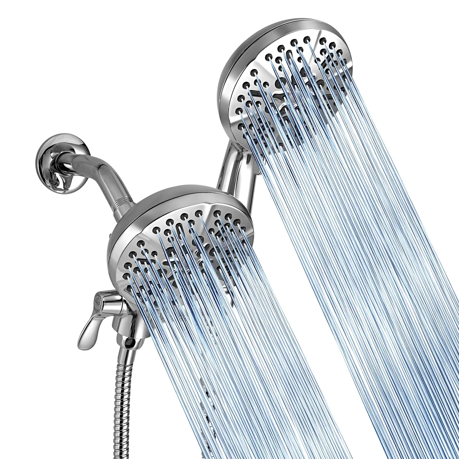 Ensemble de douche à effet pluie haute pression avec douchette multi-réglages finition luxe