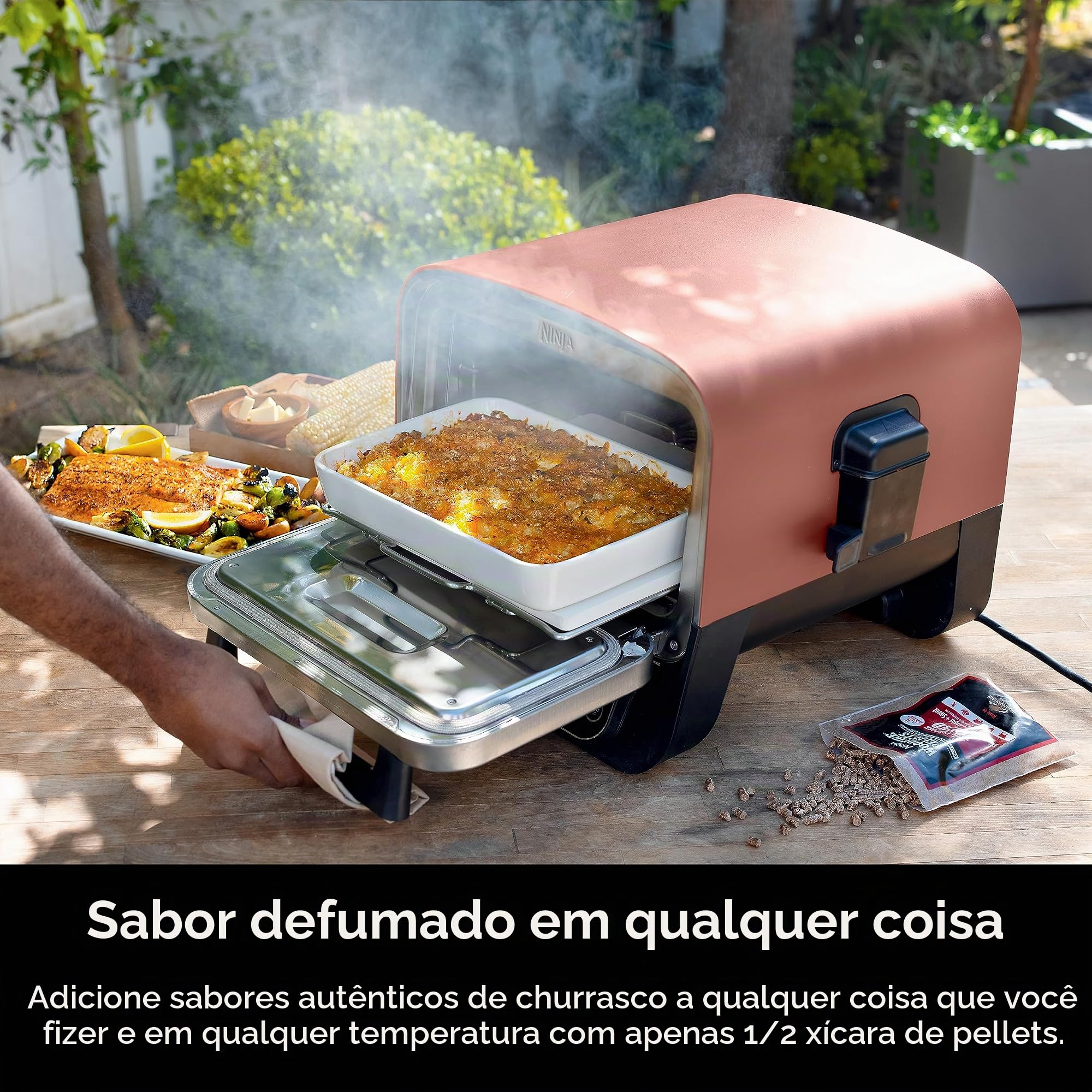 Ninja Forno De Pizza Ao Ar Livre A Lenha, Forno Elétrico Portátil