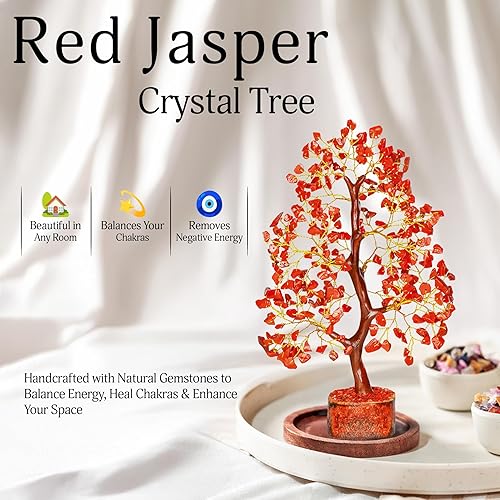 Miniatura 190 de YATSKIA - Árbol de cristal turquesa Feng Shui, alambre, bonsái Buhha, estatua reiki, Chakra curativo energía positiva, buena suerte dinero regalos