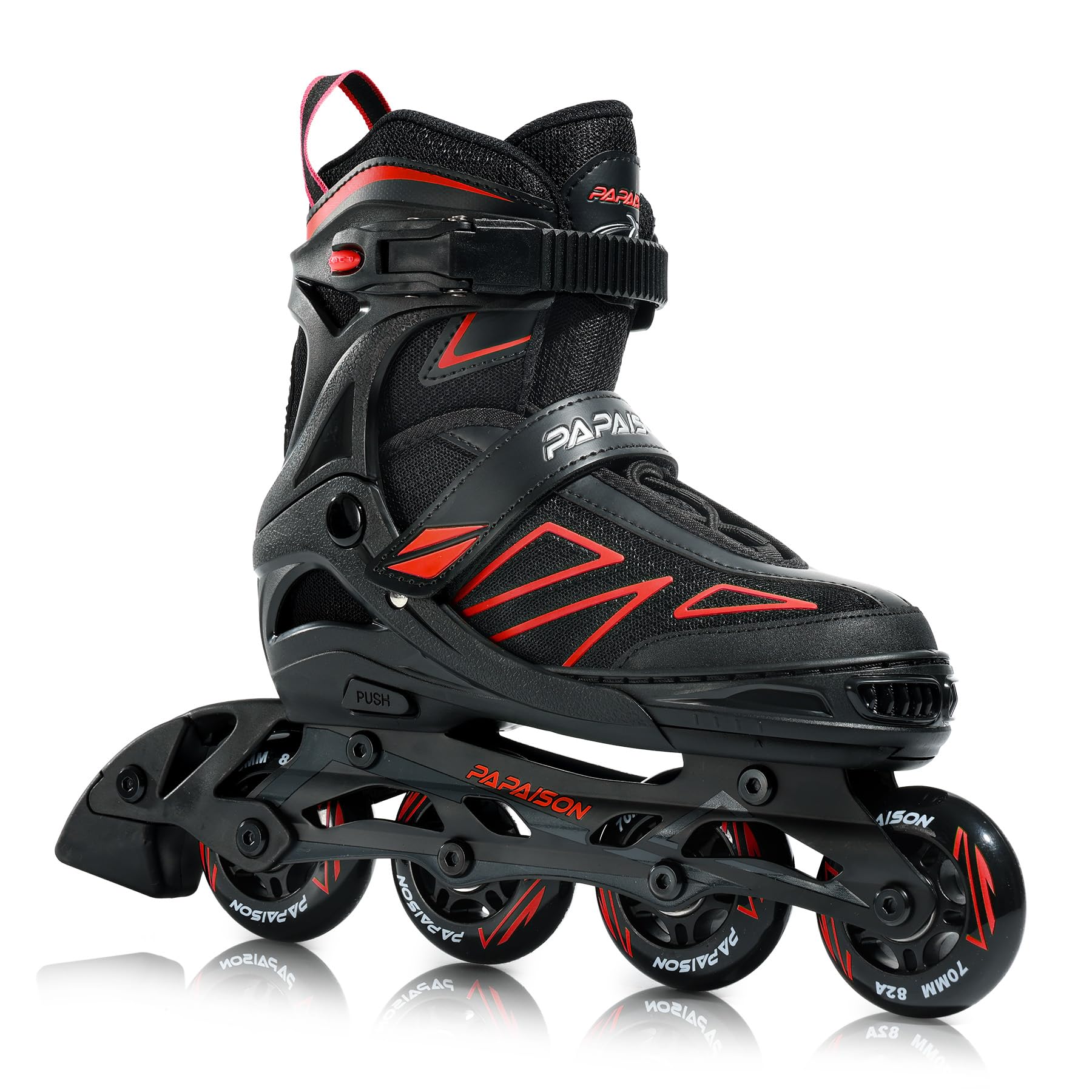 PAPAISON Boys Inline Skates Ages 5-8 8-12, Adjustable Size Beginner Roller Skates Blades for Kids Youth