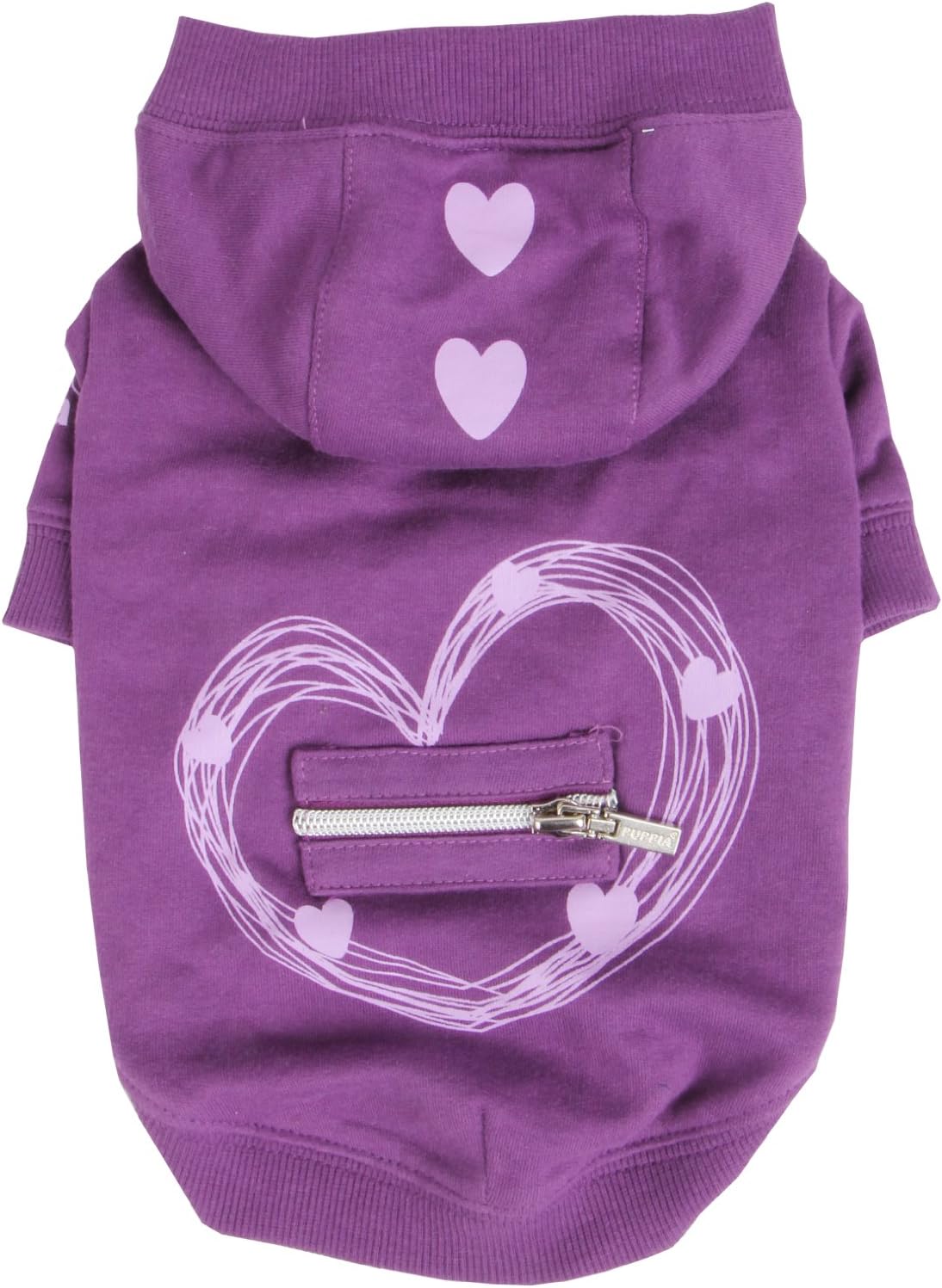 Puppia Serenade Hoodie, Small, Purple Pet Clothes Pet