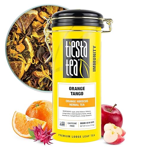 Vista 49 de Tiesta Tea - Peach Party, té de hierbas de hibisco de melocotón, mezcla de té de hojas sueltas de primera calidad, té de frutas sin cafeína
