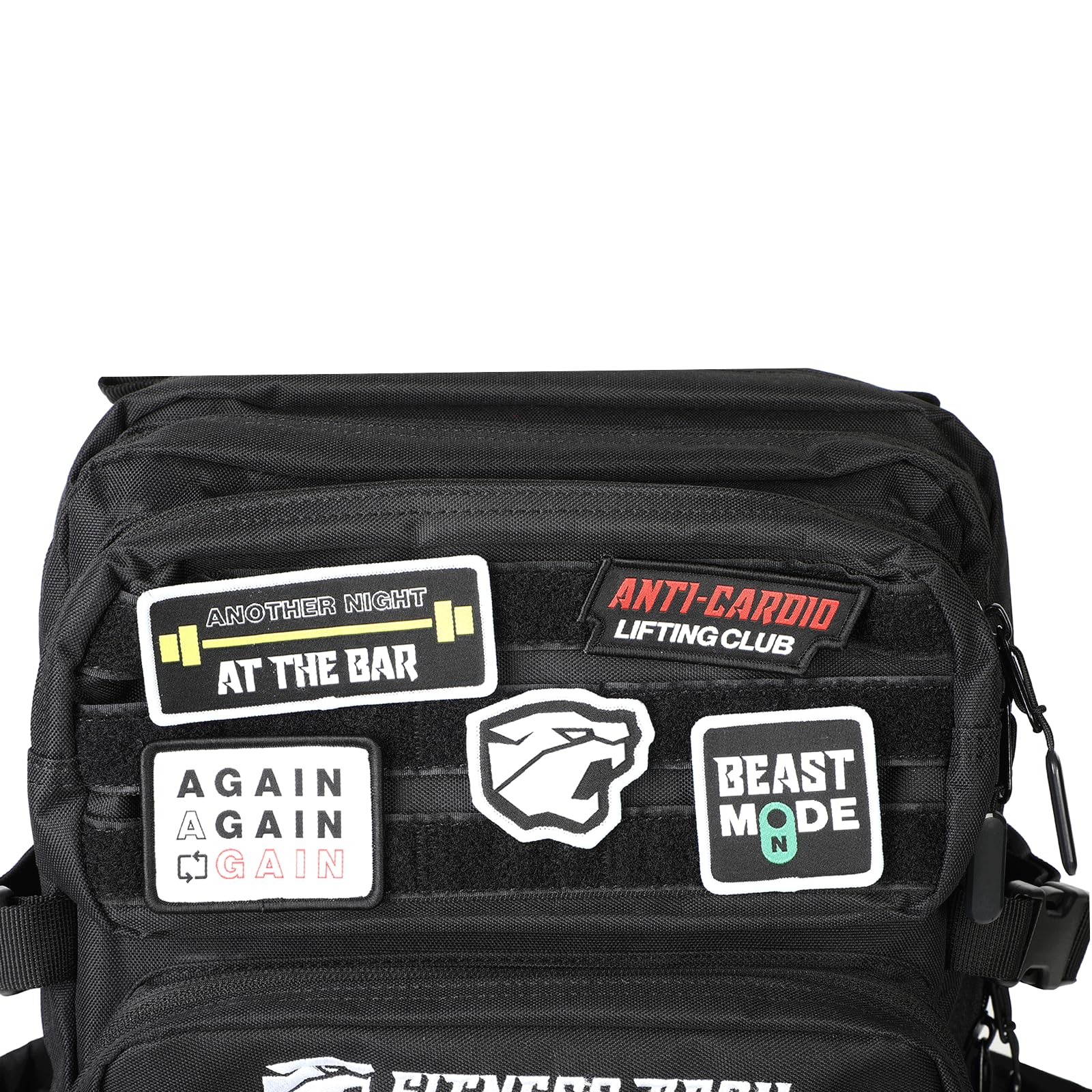 Mochila 45L con porta botellas y 5 parches personalizables | Mochila deportiva táctica para gimnasio y uso diario | Negro, camuflaje o tierra