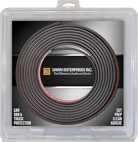 Miniatura 2 de Inc. ES12618-PK - Paquete de moldura lateral de cuerpo negro mate, ajuste universal, protección de 18 pies para automóviles, camiones, camionetas y