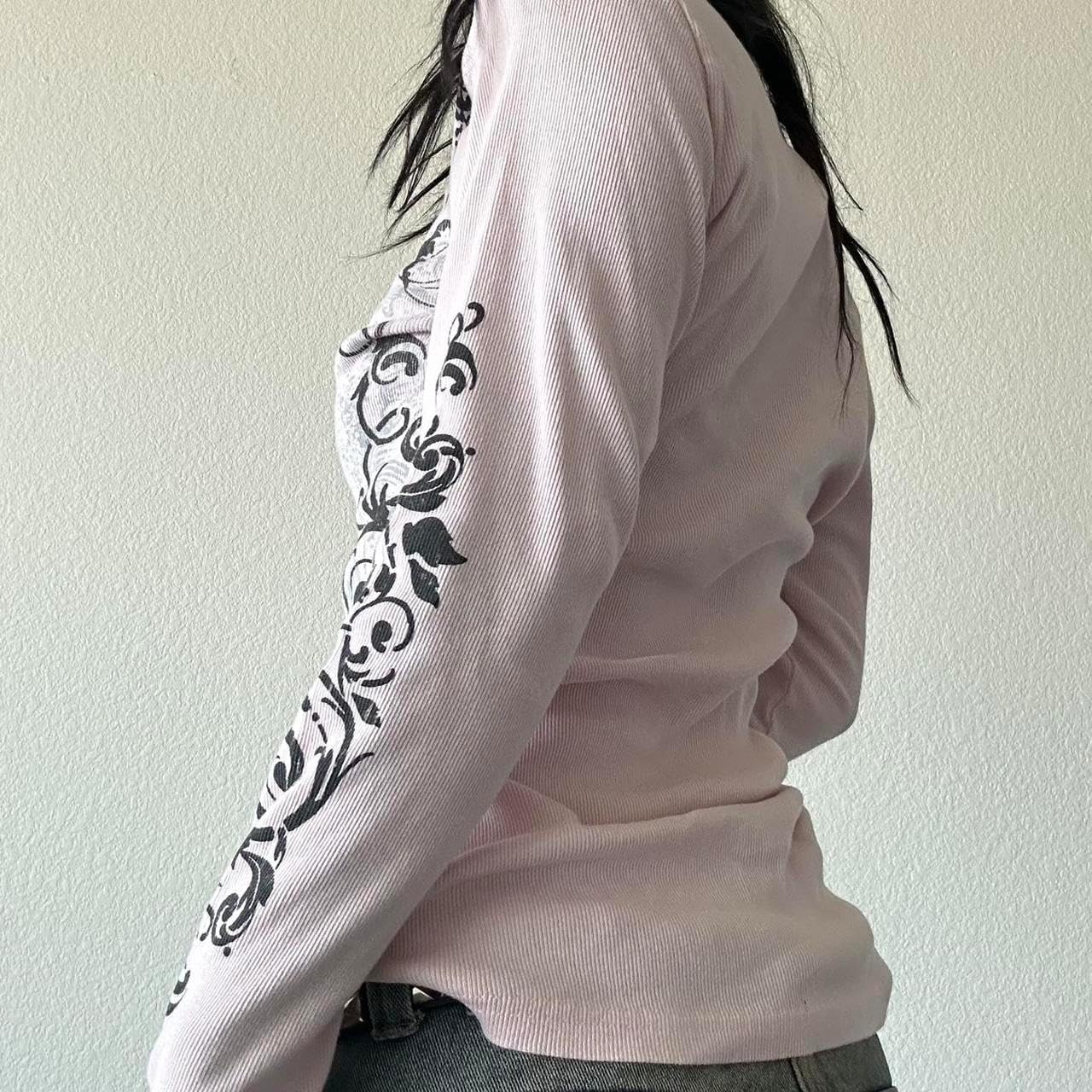 Women Y2k Gothic Shirt Long Sleeve Vintage Graphic Fairy Grunge Slim Fit Tee Topsp Steewear Teen Girls T Shirt - Image 2