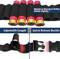 Vista 5 de 12/20 Gauge 60 Rounds Shotgun Shell Bandolier, Adjustable 12GA Shell Holder Belt with Quick Release Buckle,Shotshell Shoulder Carrier for Hunting
