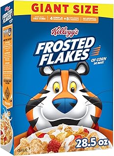 Kellogg's Frosted Flakes Breakfast Cereal, Fat Free, Giant Size, 28.5 oz