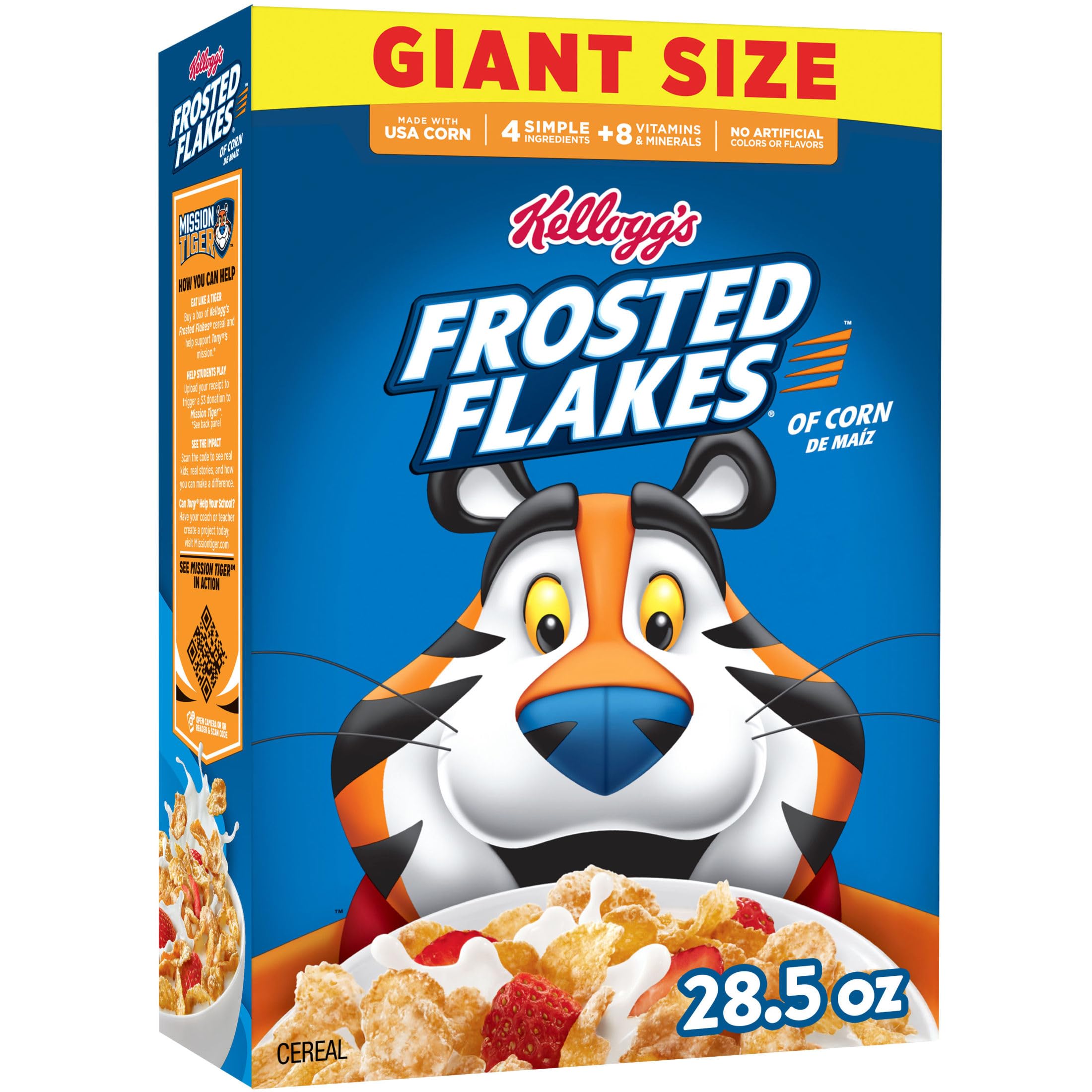 Kellogg'sFrosted Flakes Breakfast Cereal, Fat Free, Giant Size, 28.5 oz