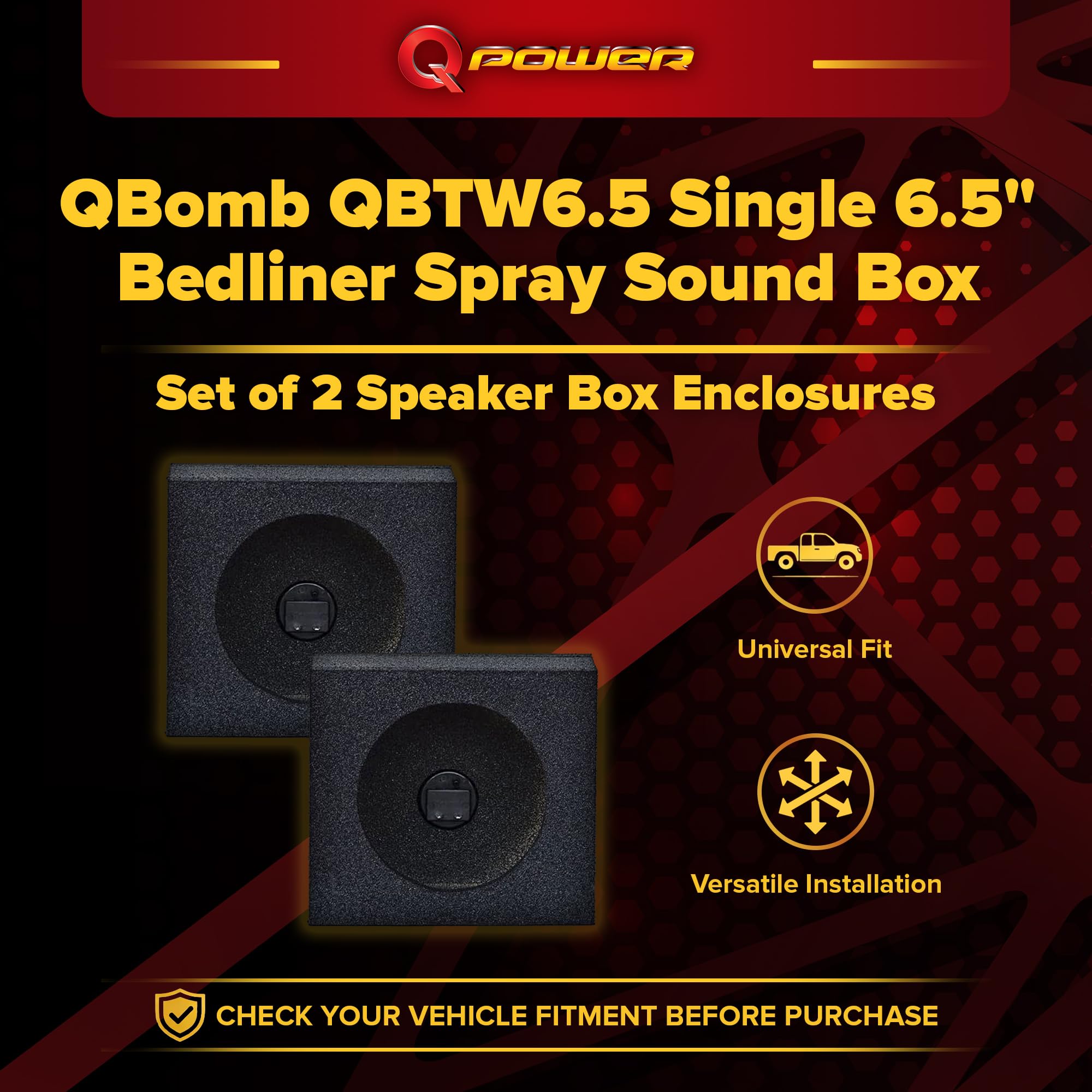 Amazon.com: QPower QBomb QBTW6.5 Single 6.50 Inch Heavy Duty MDF