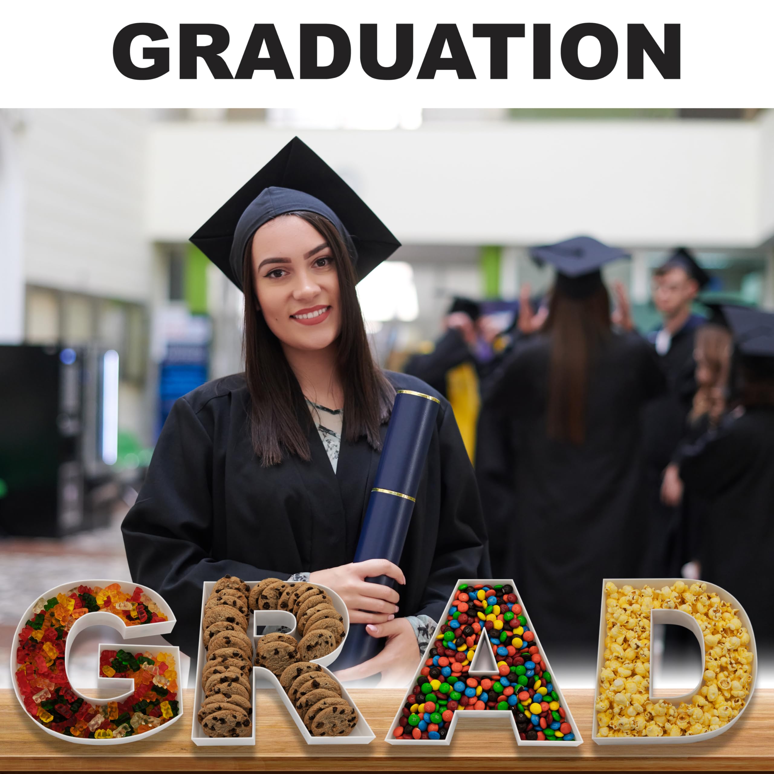 2025 Graduation Plastic Cap for Charcuterie 13'' Fillable Trays with... 2025 Graduation Plastic Cap for Charcuterie 13'' Fillable Trays with...