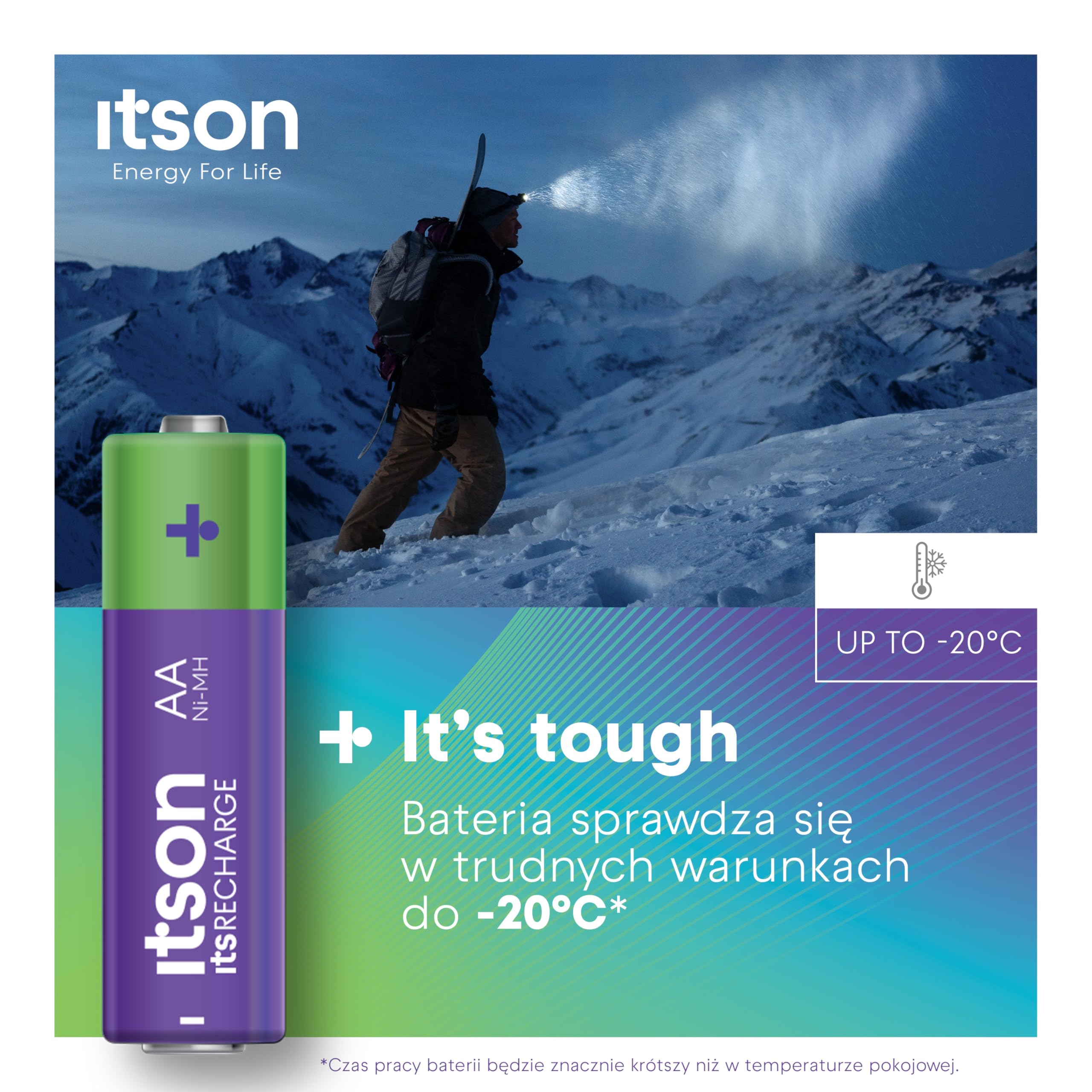 ITSON, akumulatorki AA Ni-MH, 2000 mAh, 4 sztuki, idealne do aparatów cyfrowych, kontrolerów gier video, zabawek, HHR6-2000IT/4CP