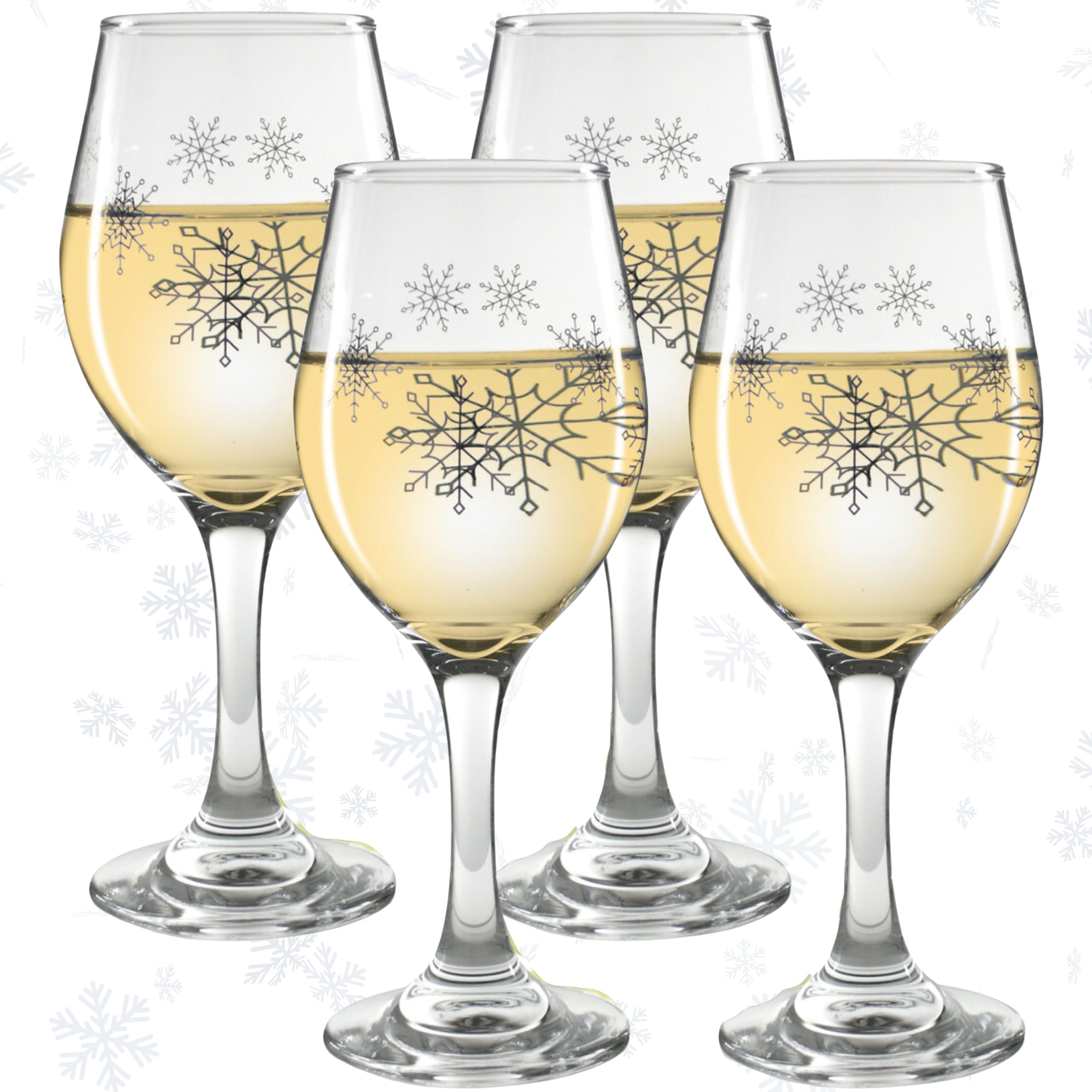 Copas de vino navideñas de diseño plateado para mesa festiva 1