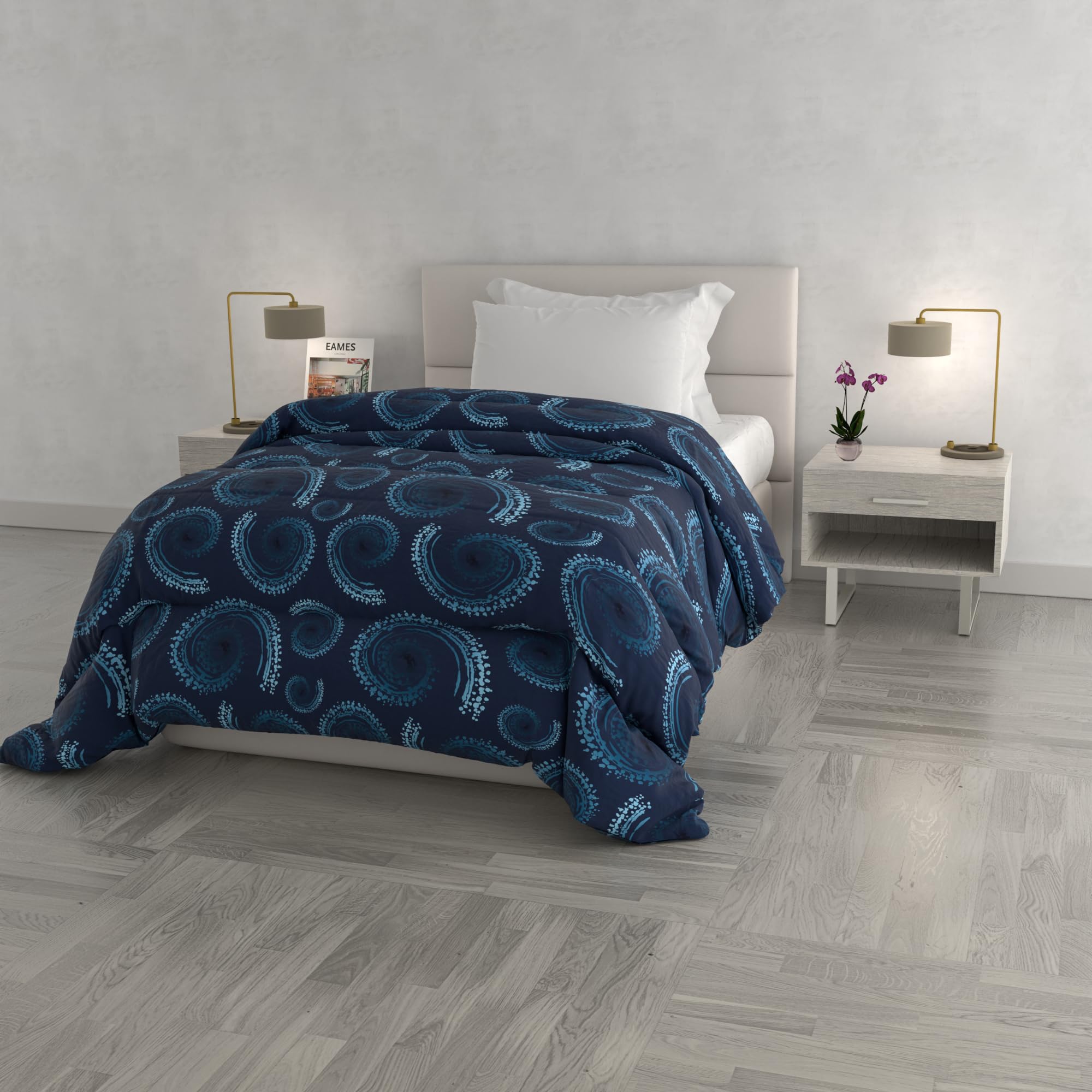 Fantasy Winter Quilt Made in Italy, Vortex, Single 170 x 260 cm
