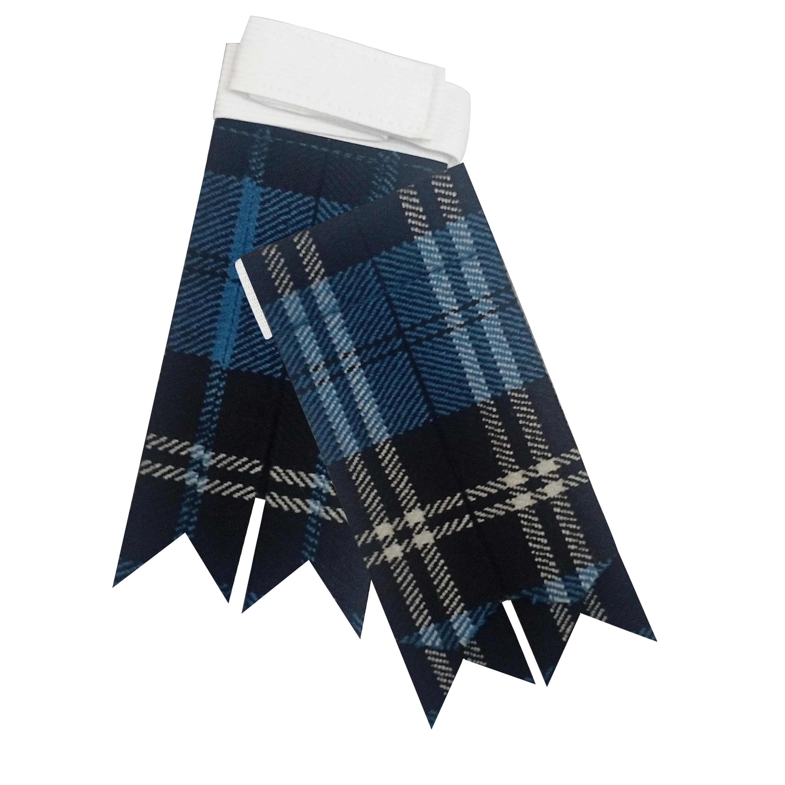Scottish Traditional KILT HOSE FLASHES for Men's Kilt Accessory, Ramsay Blue Tartan, One size