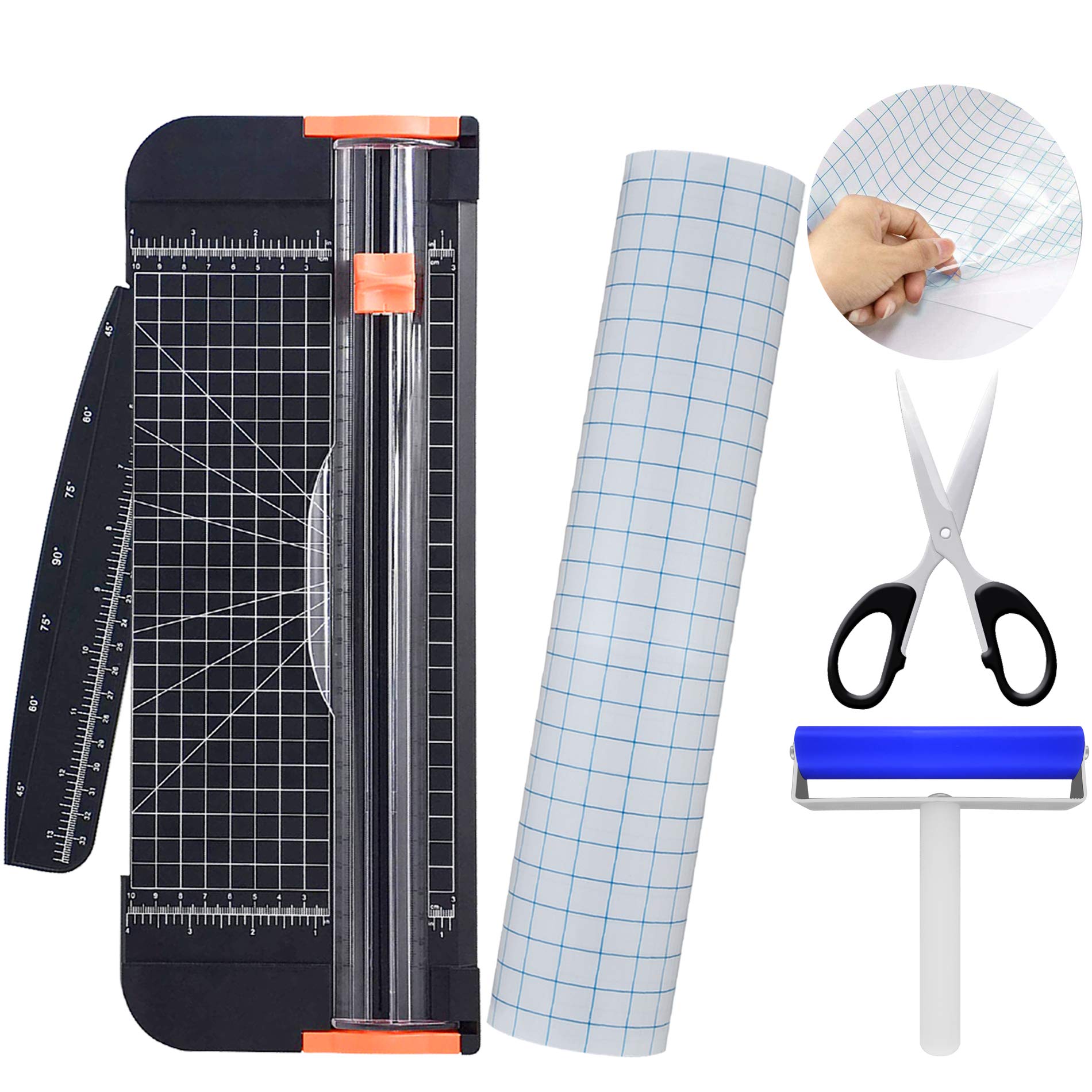 Buy HIRALIY Transfer Tape Vinyl & Paper Trimmer Cutter Bundle, 12"x50