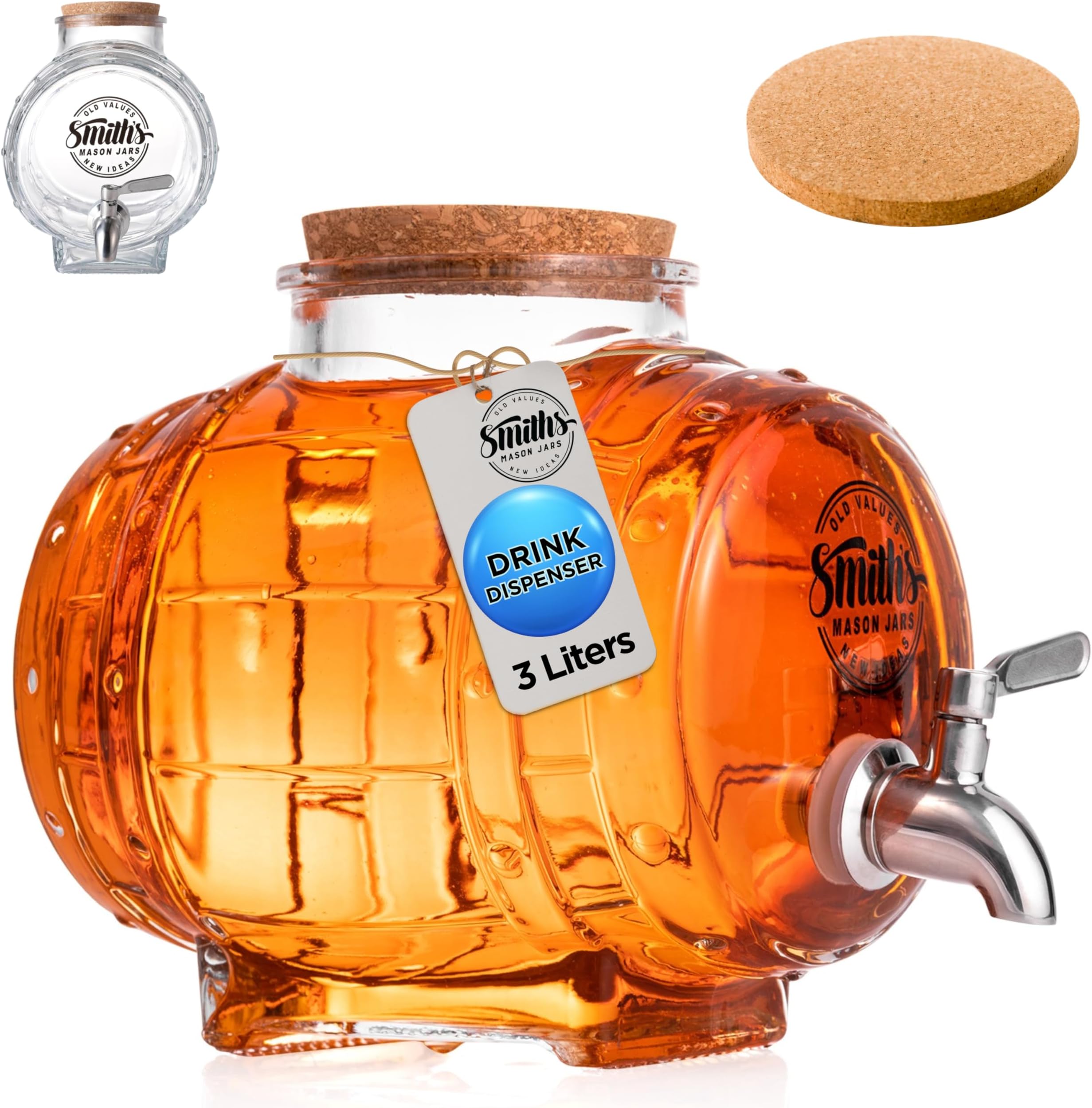 Aazon.co: Kilner 8L Swing Top Round Glass Drink Dispenser