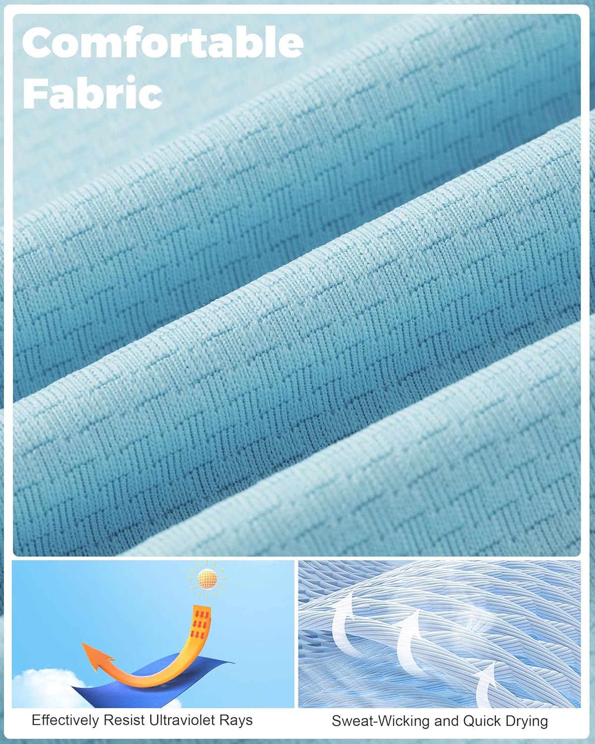 isnowood Women's UPF 50+ Sun Protection Rash Guard, UV SPF Long Sleeve Zip Hoodie Jacket, Lightweight Hiking Outdoor Shirts - Image 7