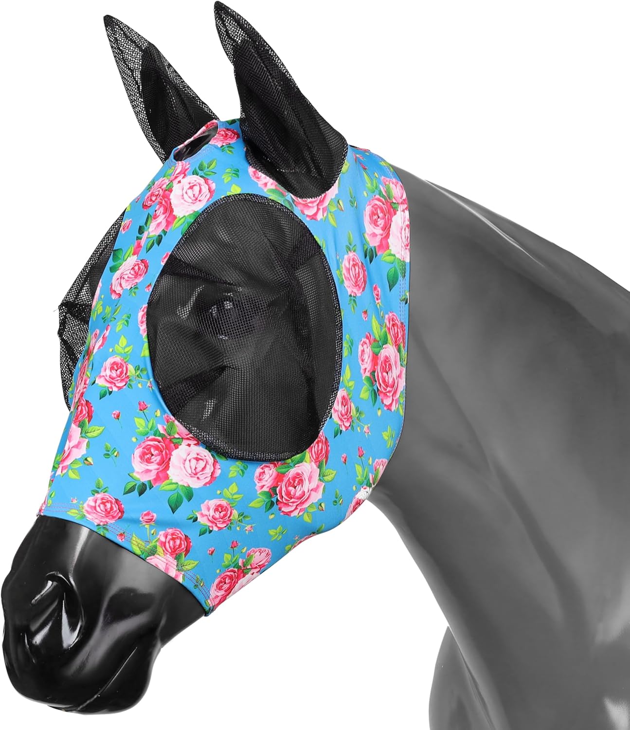 Showman Rose Lycra Fly Mask