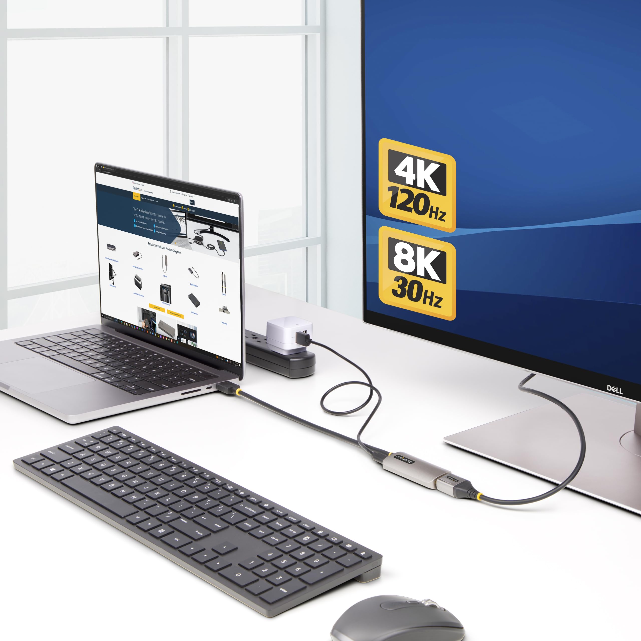 StarTech.com 148B-HDMI-DP-8K HDMI 2.1 to DisplayPort 1.4 Converter