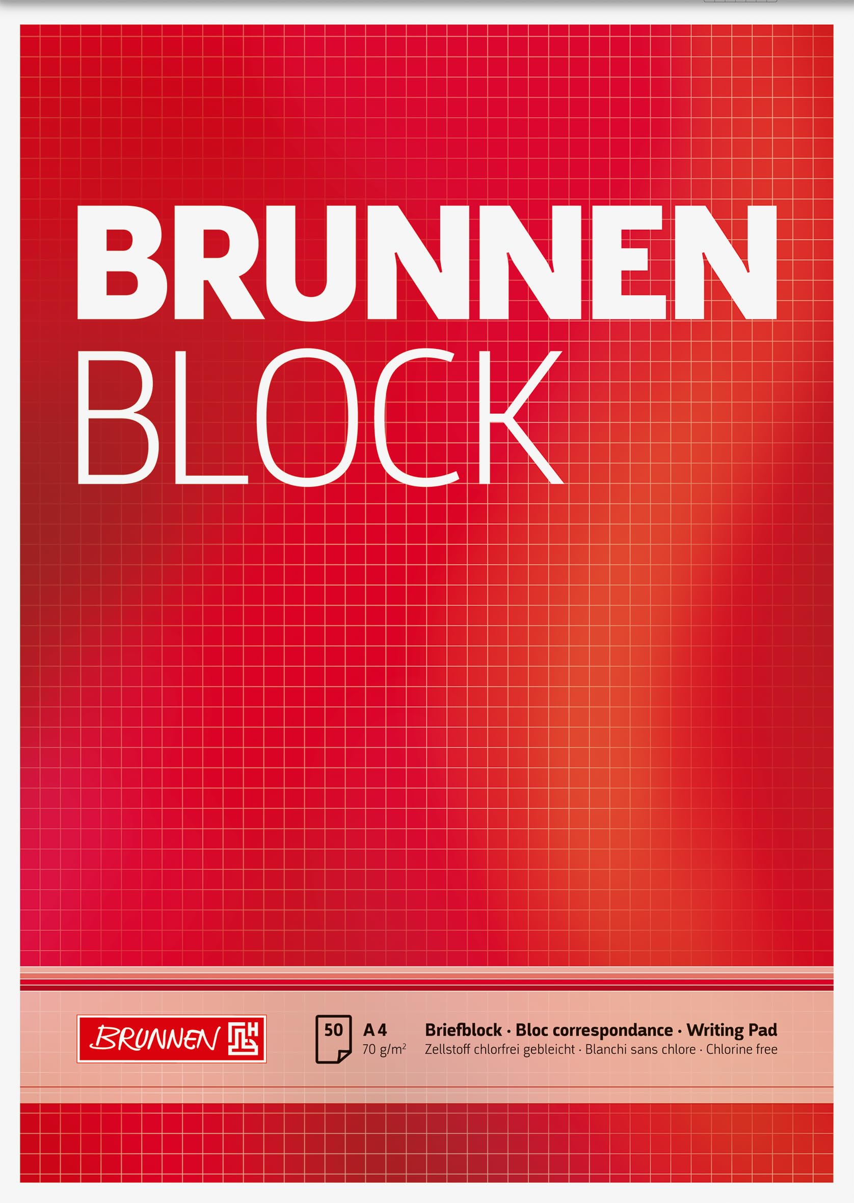 Brunnen 1052728 Writing Pad/Writing Pad/The Brunnen Pad (A4, Squared, 50 Sheets, 70 g/m²)