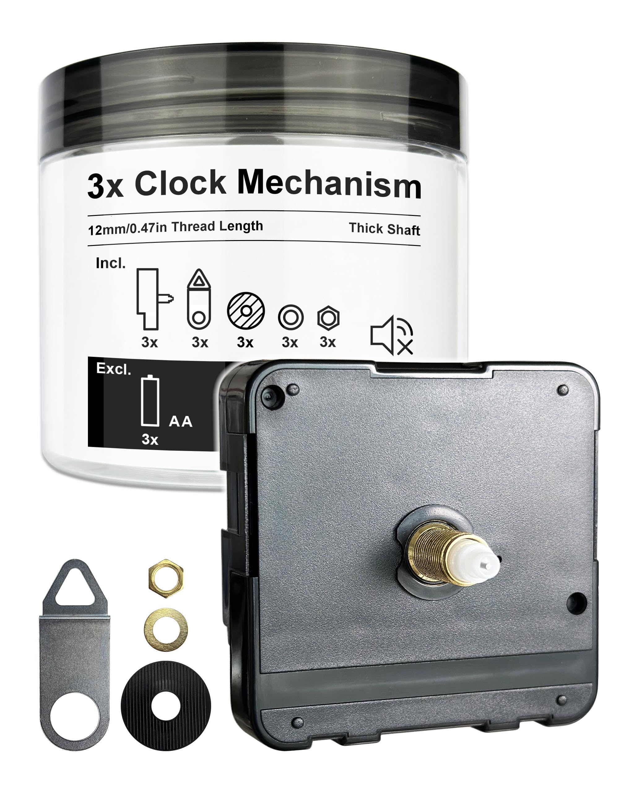 Amazon.com: MCDFL Clock Kit Mechanism Replacement 3 Set Battery