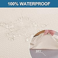 Vista 3 de Smiry Juego de 8 fundas de asiento impermeables para sillas de comedor, tela jacquard elástica, extraíble y lavable, fundas protectoras de asiento