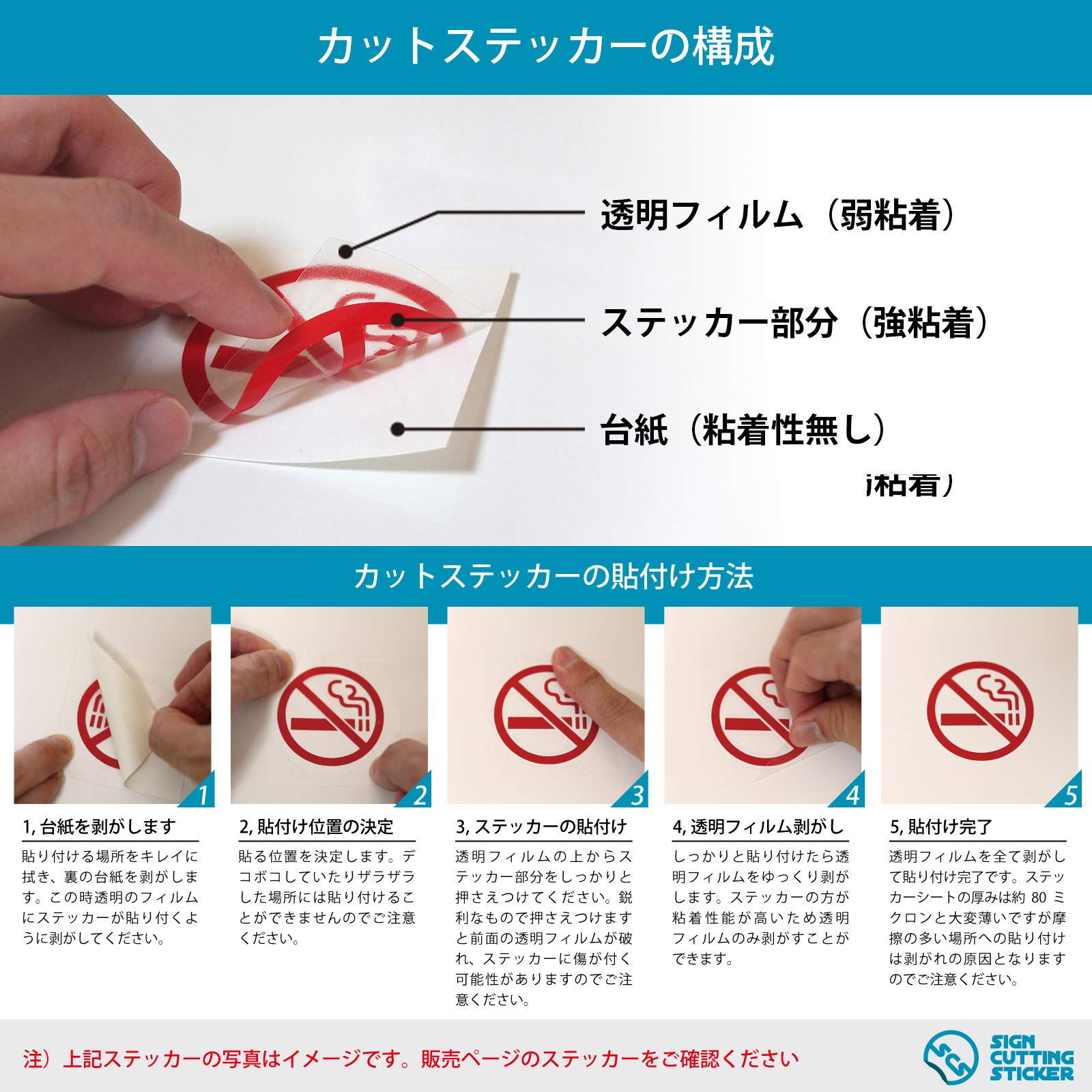 Amazon.co.jp: 立ち止まり STOP 一時停止 足跡注意 案内 シール 
