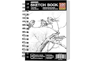 FIXSMITH Sketch Book | 5.5 X 8.5 | Acid-Free Drawing Paper | 100 Sheets